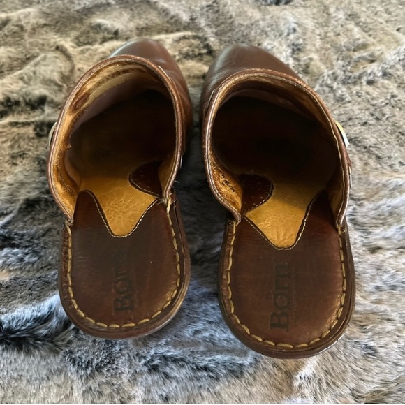 Born B.O.C. Women's Classic Clogs 3.5" heel, Brown Leather Size 8.5 EUC Y2K - Picture 5 of 12
